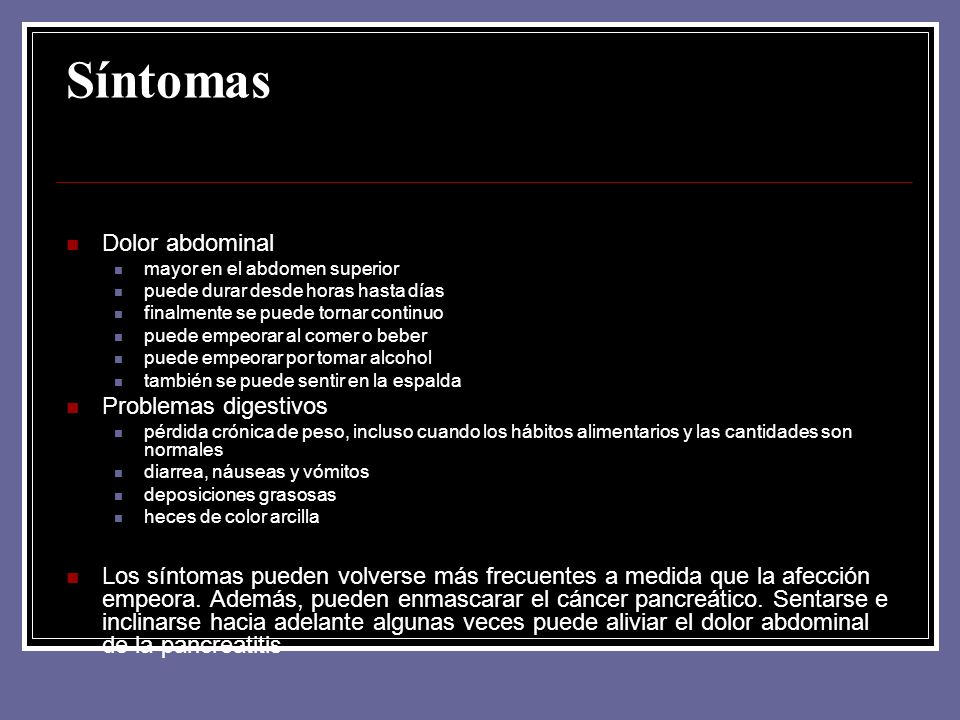 Dolor abdominal superior derecho despues de comer